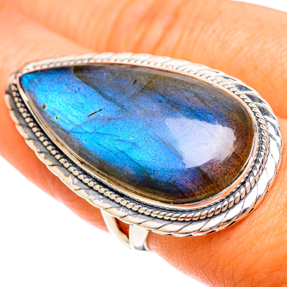 Labradorite Rings handcrafted by Ana Silver Co - RING108582