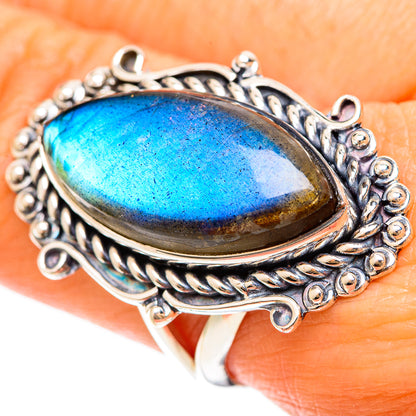 Labradorite Rings handcrafted by Ana Silver Co - RING108586