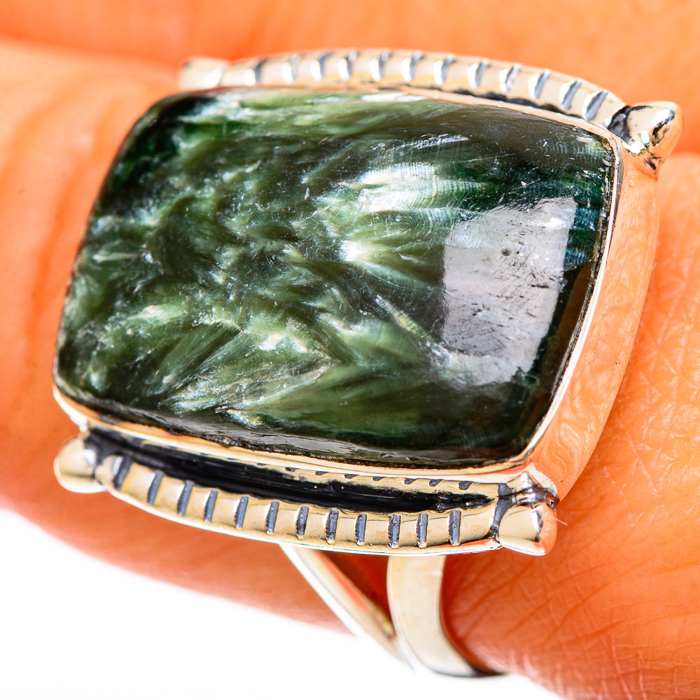 Green Copper Composite Turquoise Rings handcrafted by Ana Silver Co - RING108592