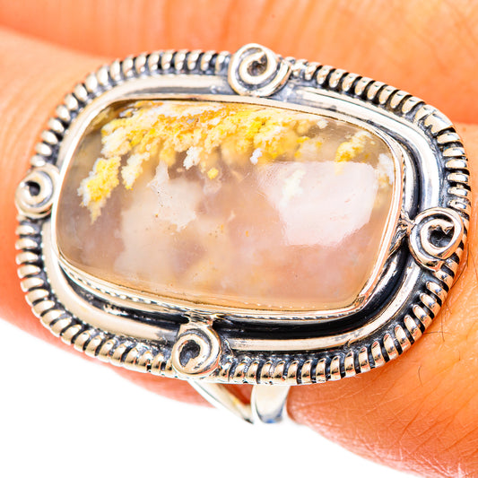 Plume Agate Rings handcrafted by Ana Silver Co - RING108603
