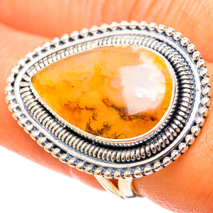 Plume Agate Rings handcrafted by Ana Silver Co - RING108604