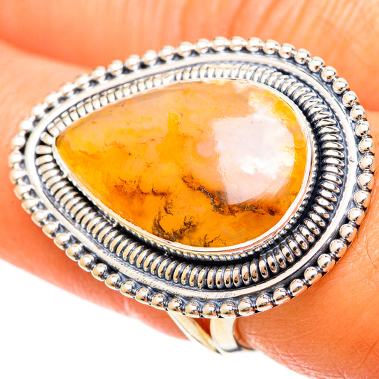 Plume Agate Rings handcrafted by Ana Silver Co - RING108604