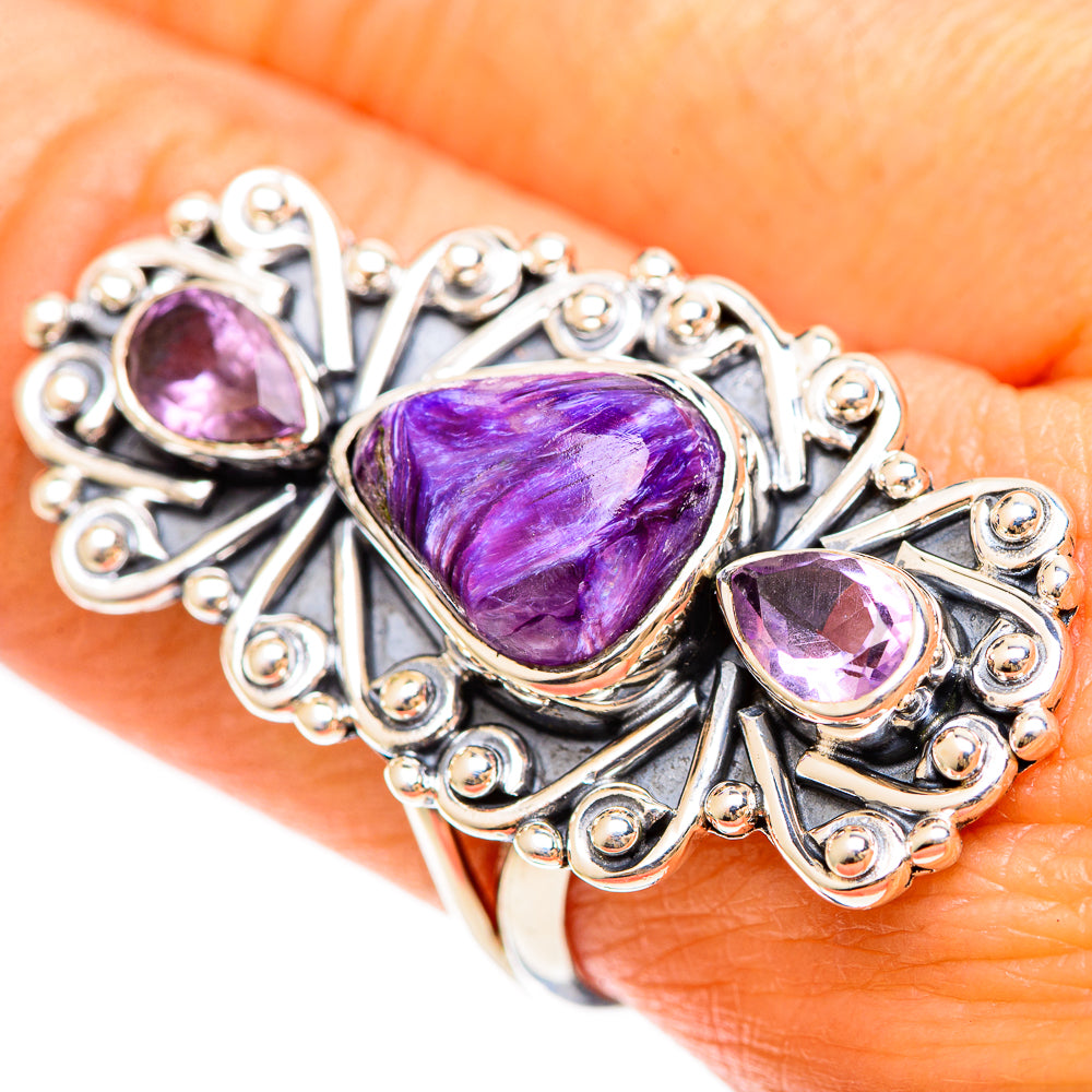 Charoite Rings handcrafted by Ana Silver Co - RING108608