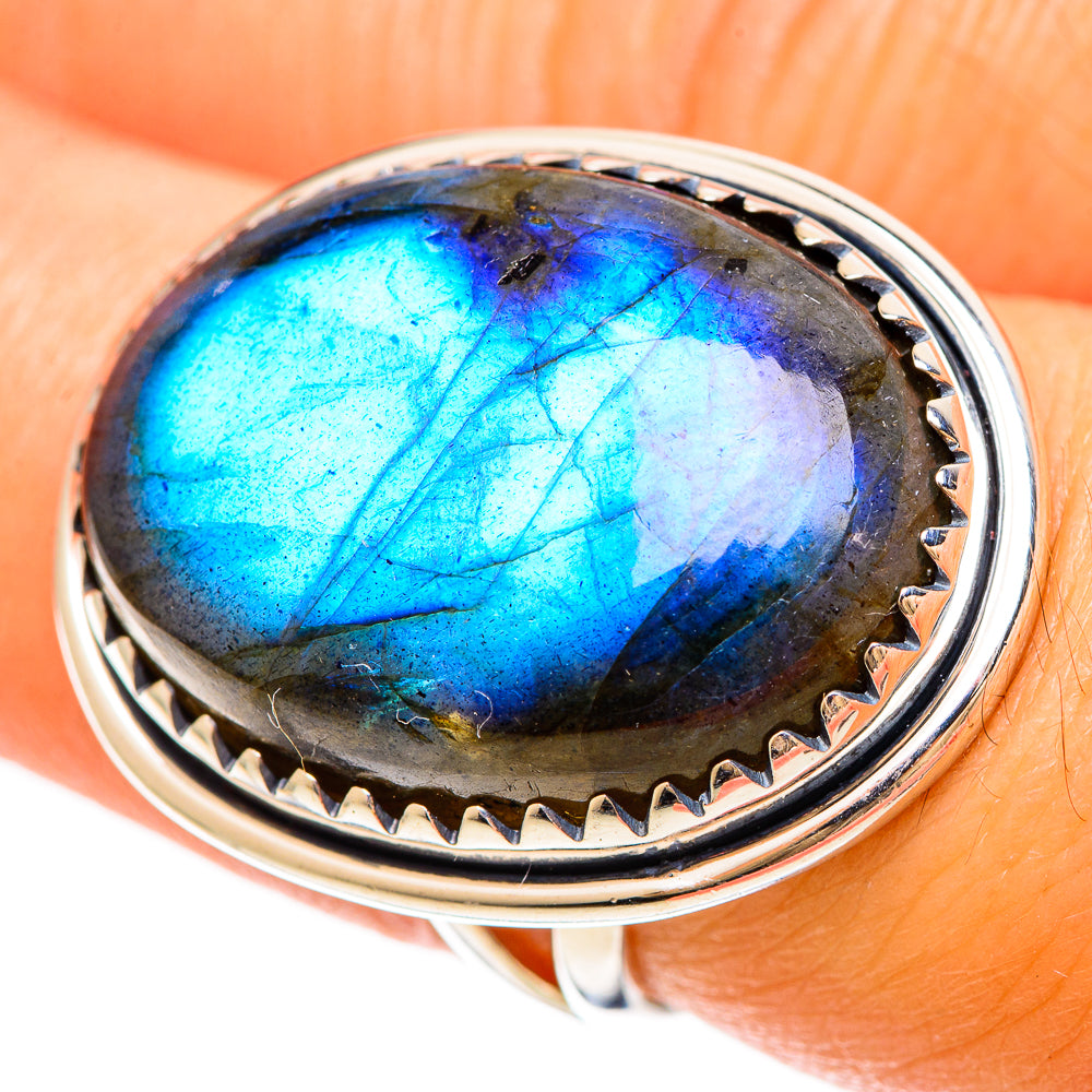 Labradorite Rings handcrafted by Ana Silver Co - RING108618