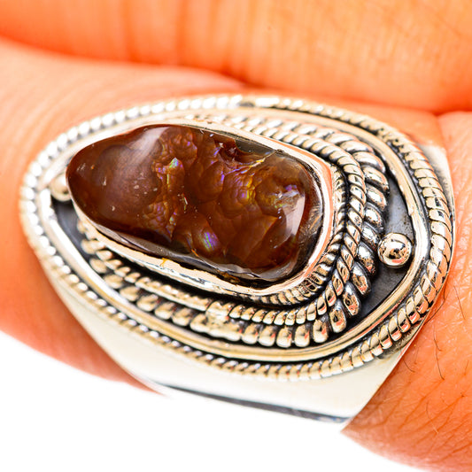 Mexican Fire Agate Rings handcrafted by Ana Silver Co - RING108622
