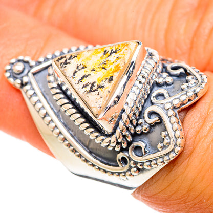 Germany Psilomelane Dendrite Rings handcrafted by Ana Silver Co - RING108623