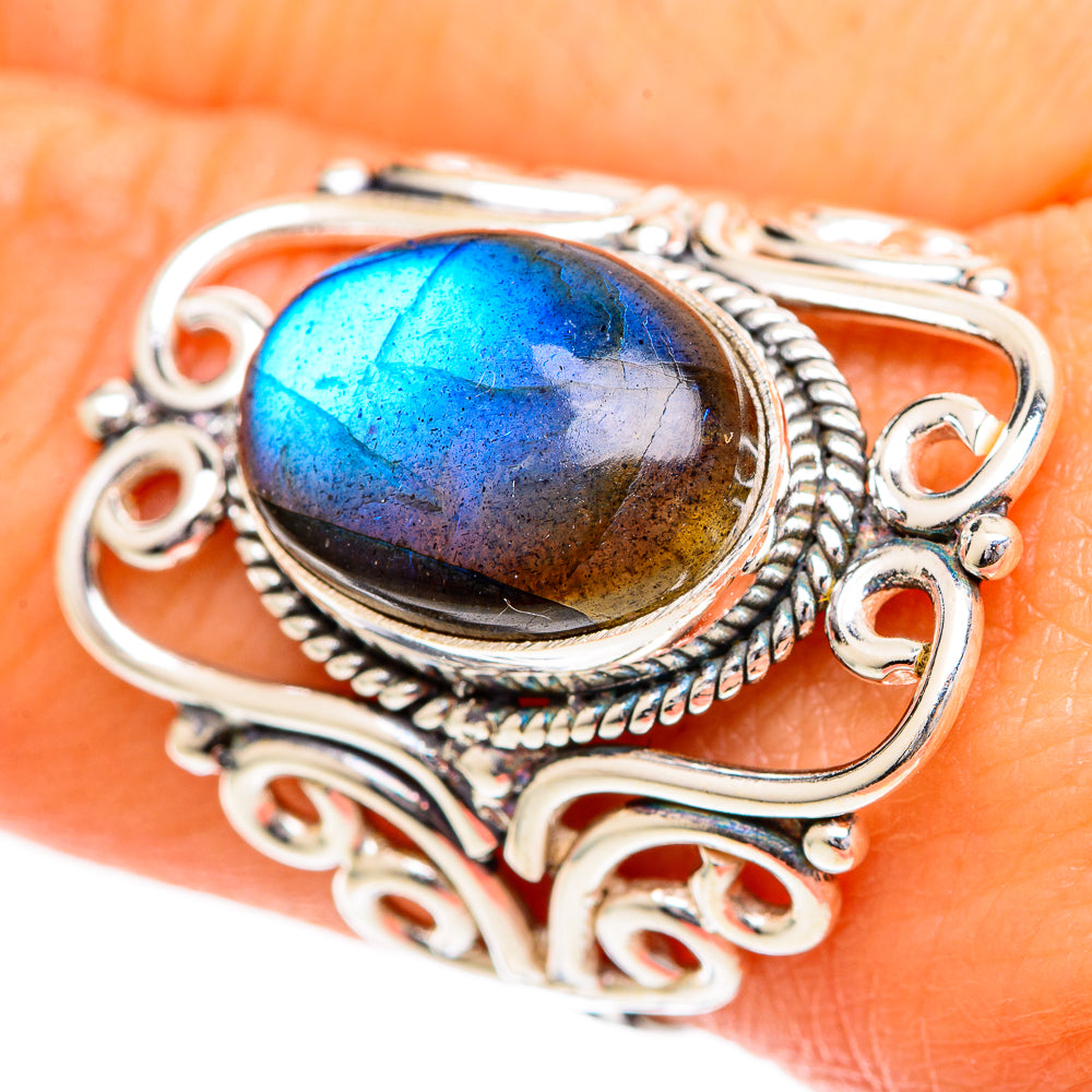 Labradorite Rings handcrafted by Ana Silver Co - RING108628