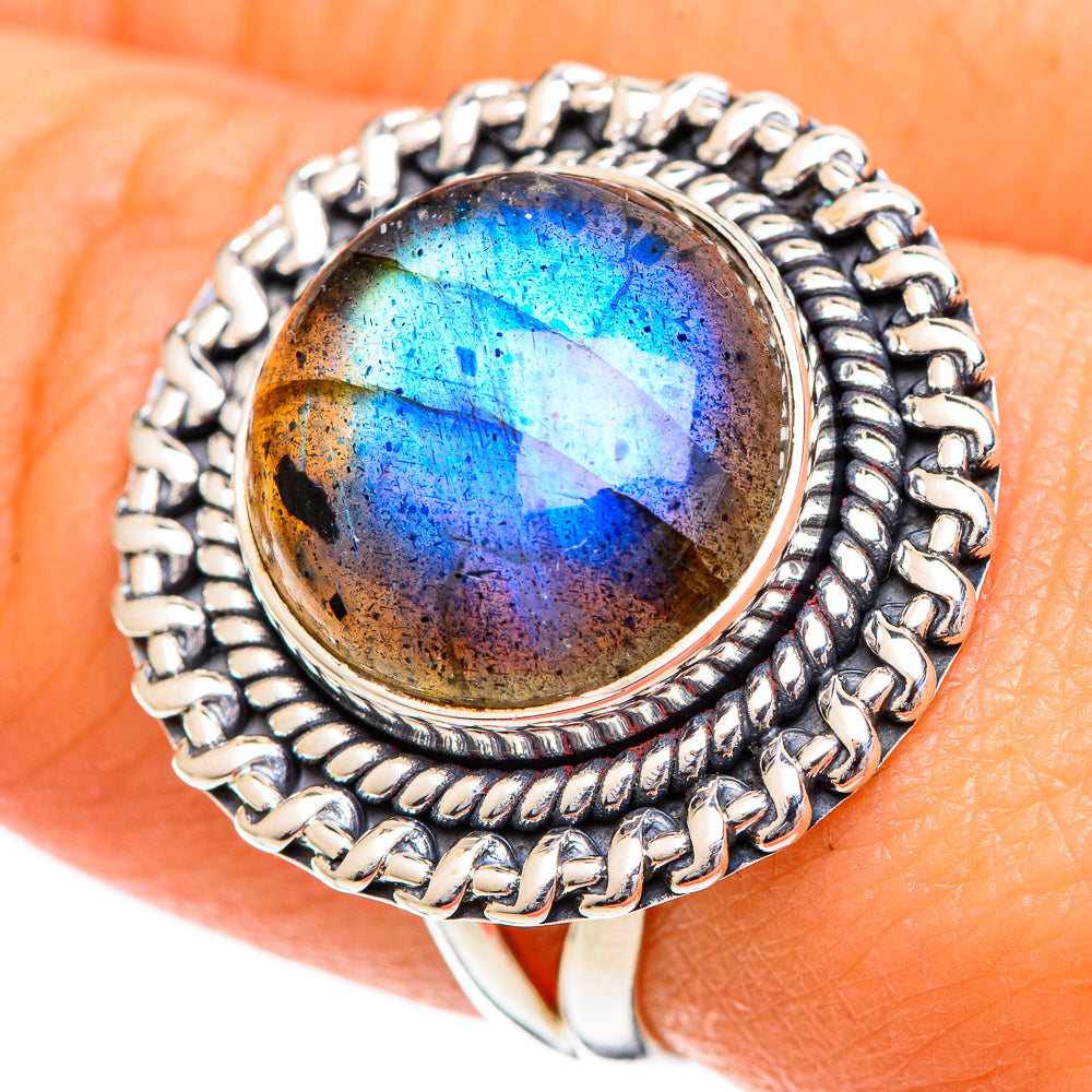 Labradorite Rings handcrafted by Ana Silver Co - RING108632