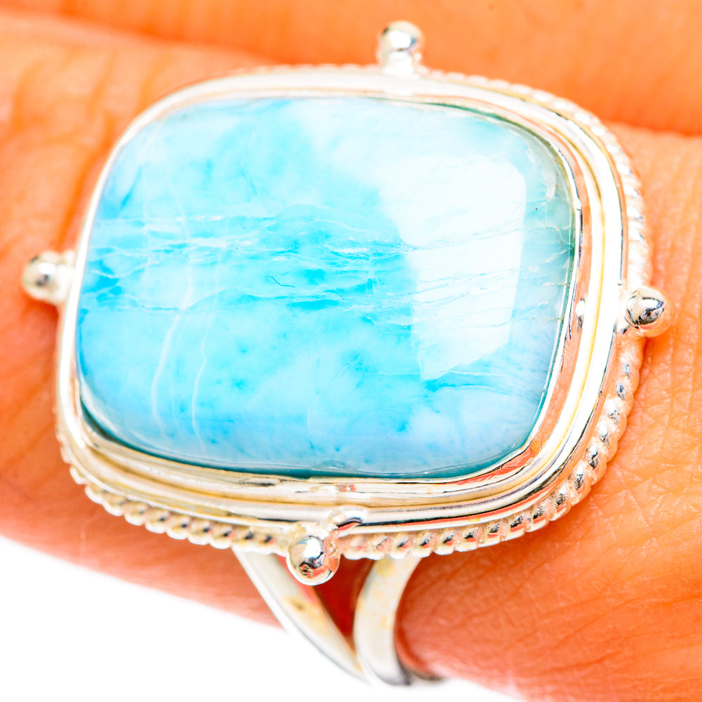 Larimar Rings handcrafted by Ana Silver Co - RING108633