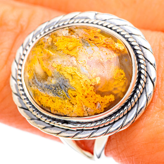 Plume Agate Rings handcrafted by Ana Silver Co - RING108642