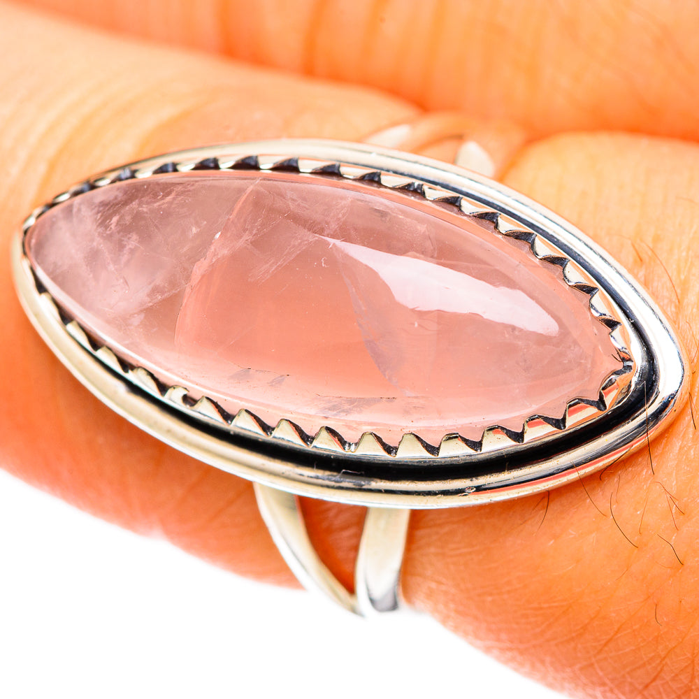 Rose Quartz Rings handcrafted by Ana Silver Co - RING108644