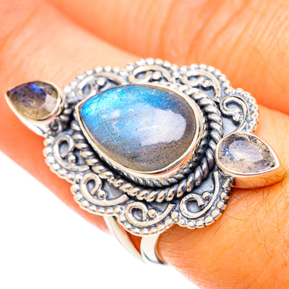 Labradorite Rings handcrafted by Ana Silver Co - RING108663