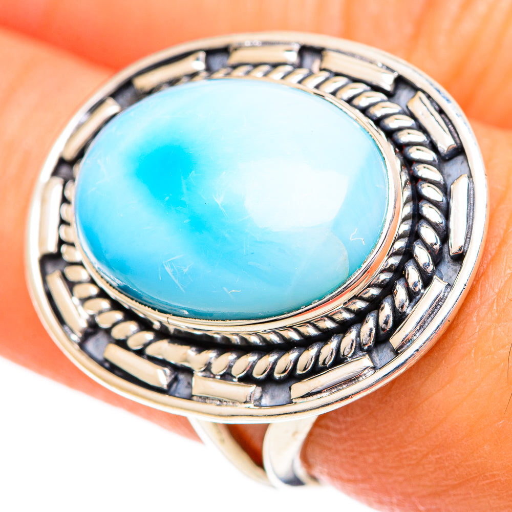 Larimar Rings handcrafted by Ana Silver Co - RING108664