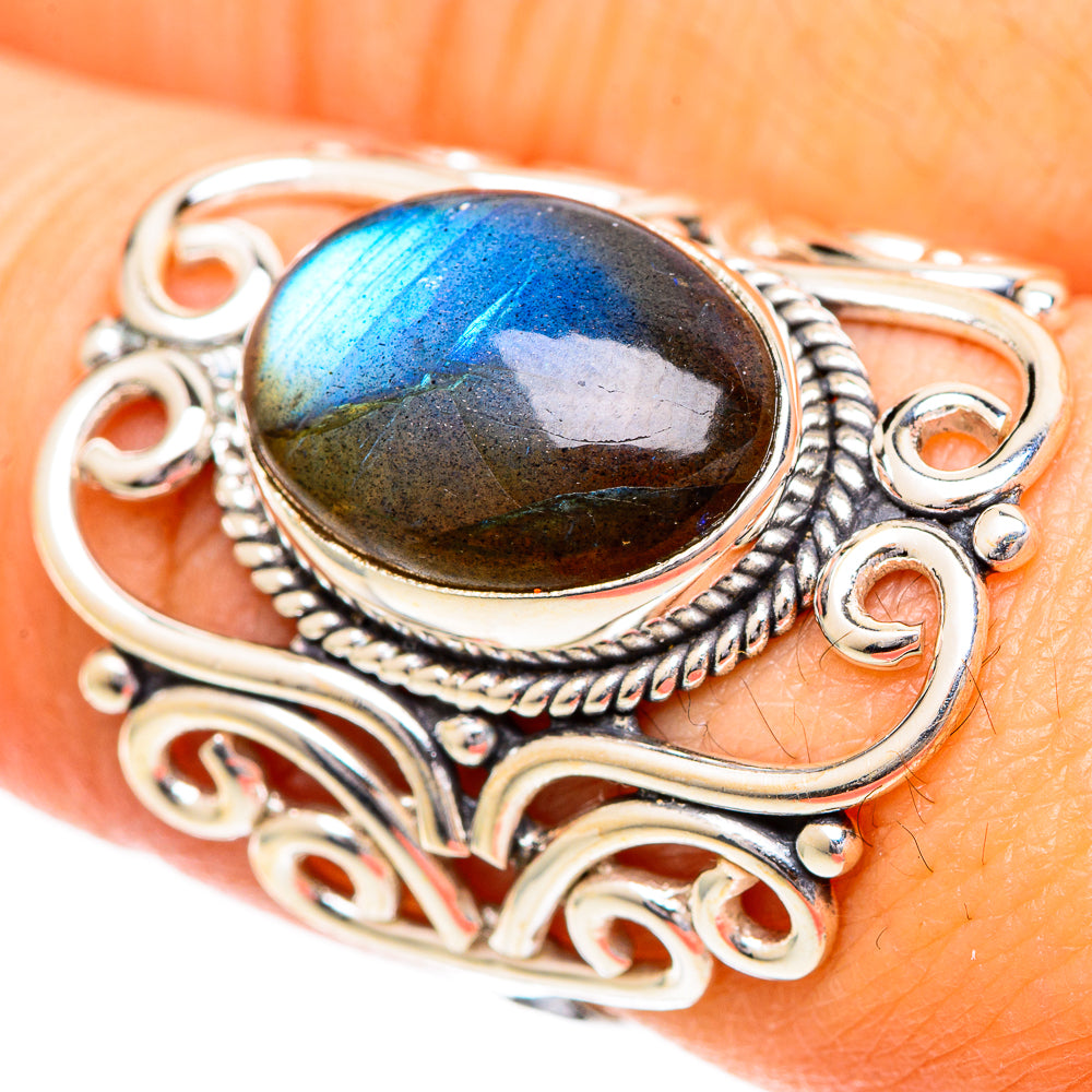 Labradorite Rings handcrafted by Ana Silver Co - RING108665
