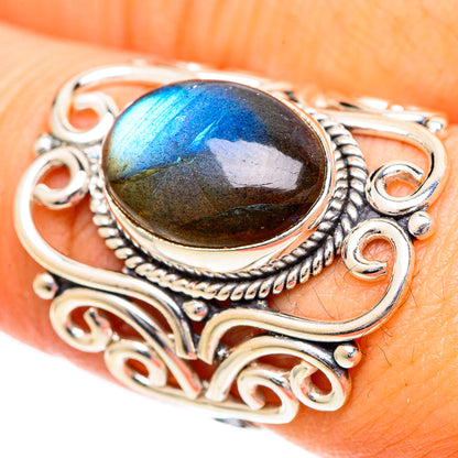 Labradorite Rings handcrafted by Ana Silver Co - RING108665