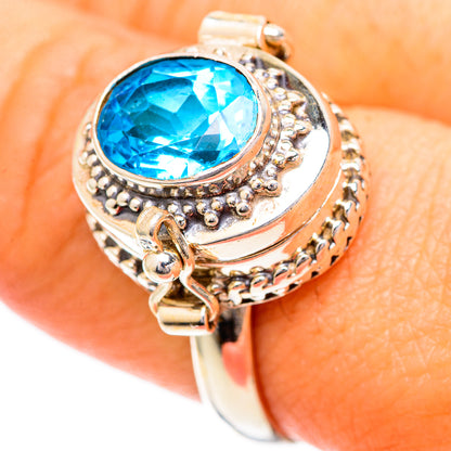 Blue Topaz Rings handcrafted by Ana Silver Co - RING108668