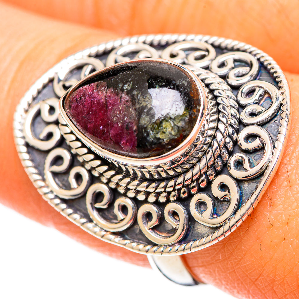 Russian Eudialyte Rings handcrafted by Ana Silver Co - RING108681