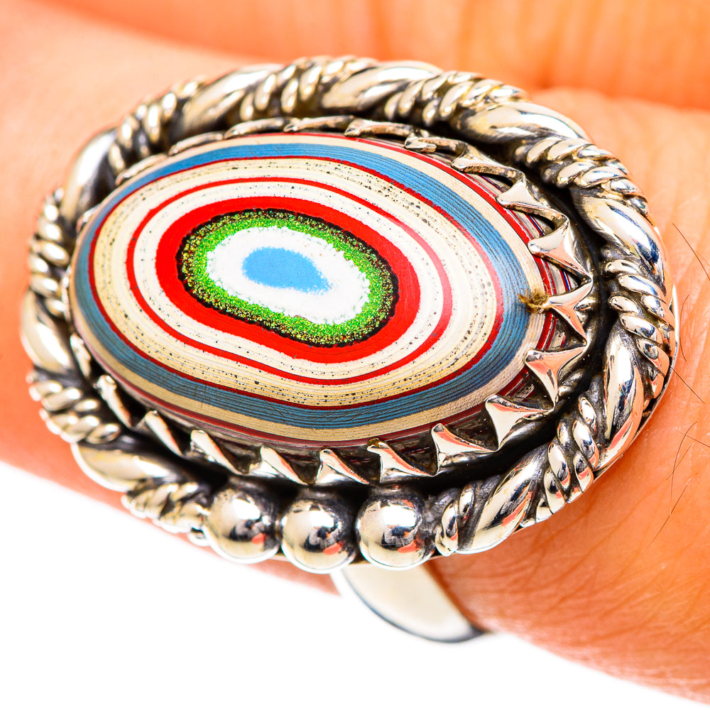 Fordite Rings handcrafted by Ana Silver Co - RING108695