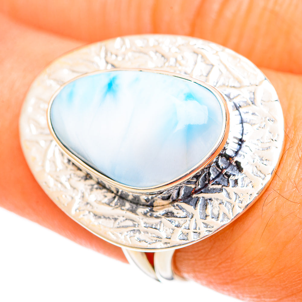 Larimar Rings handcrafted by Ana Silver Co - RING108701