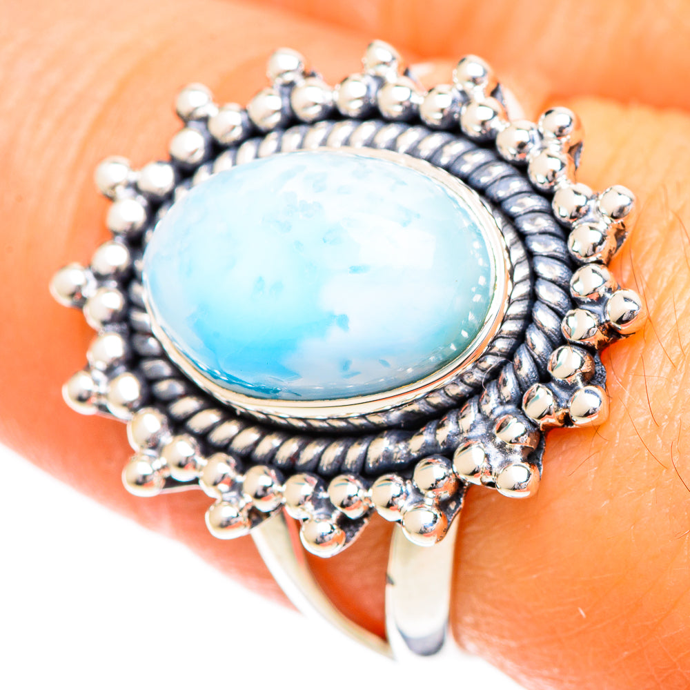 Larimar Rings handcrafted by Ana Silver Co - RING108704