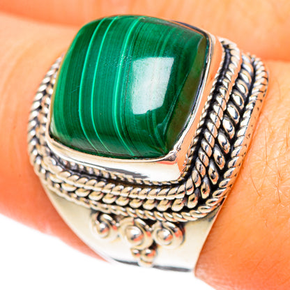 Malachite Rings handcrafted by Ana Silver Co - RING108710