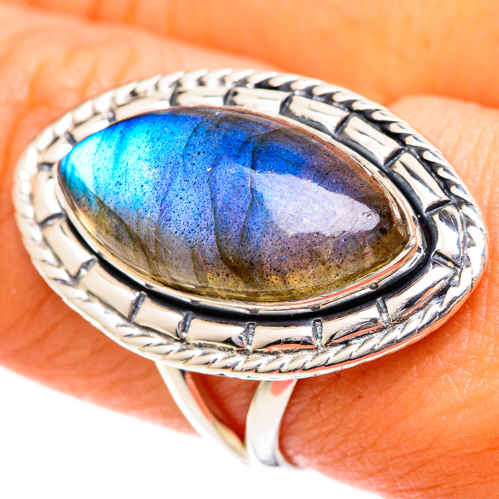 Labradorite Rings handcrafted by Ana Silver Co - RING108731