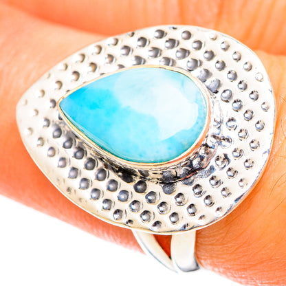 Larimar Rings handcrafted by Ana Silver Co - RING108732