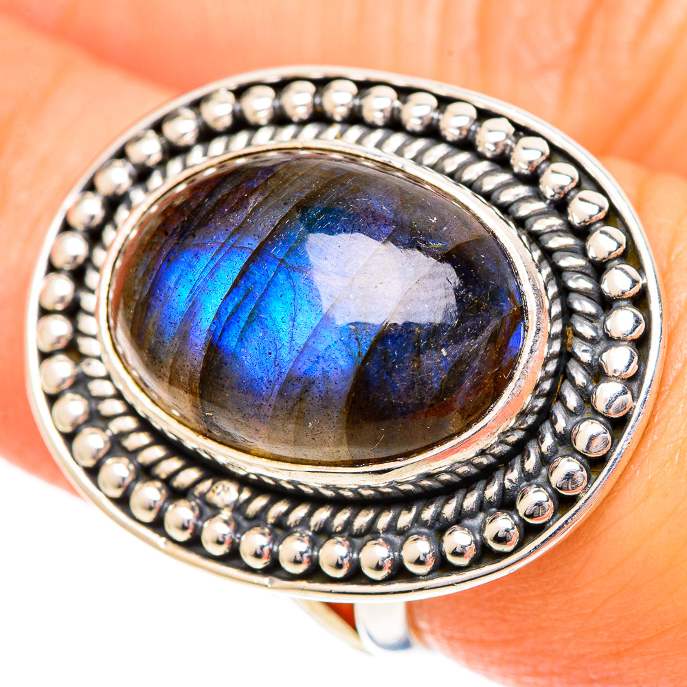 Labradorite Rings handcrafted by Ana Silver Co - RING108733