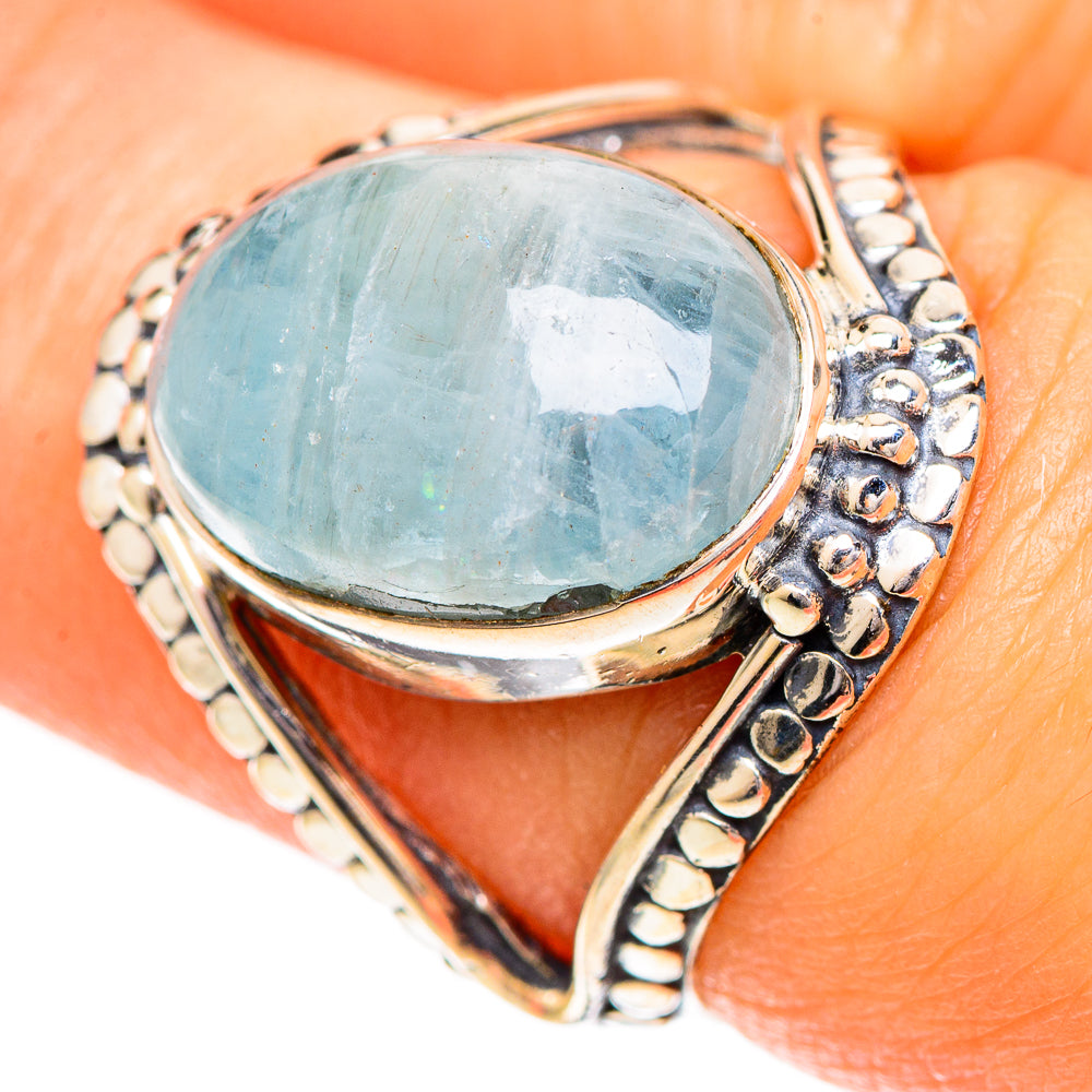 Aquamarine Rings handcrafted by Ana Silver Co - RING108734