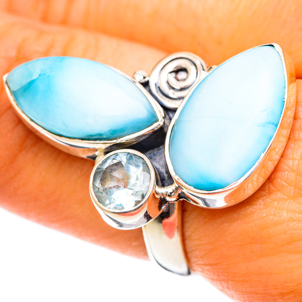 Larimar Rings handcrafted by Ana Silver Co - RING108735