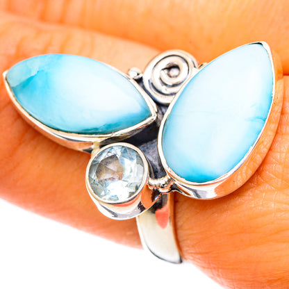 Larimar Rings handcrafted by Ana Silver Co - RING108735