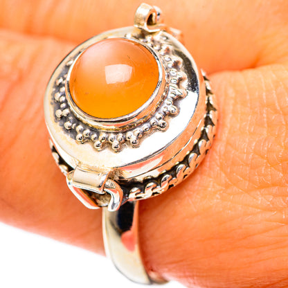 Peach Moonstone Rings handcrafted by Ana Silver Co - RING108746