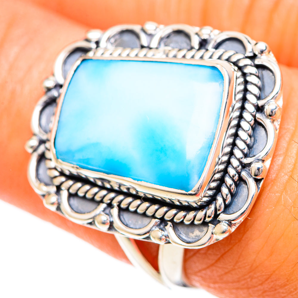 Larimar Rings handcrafted by Ana Silver Co - RING108760