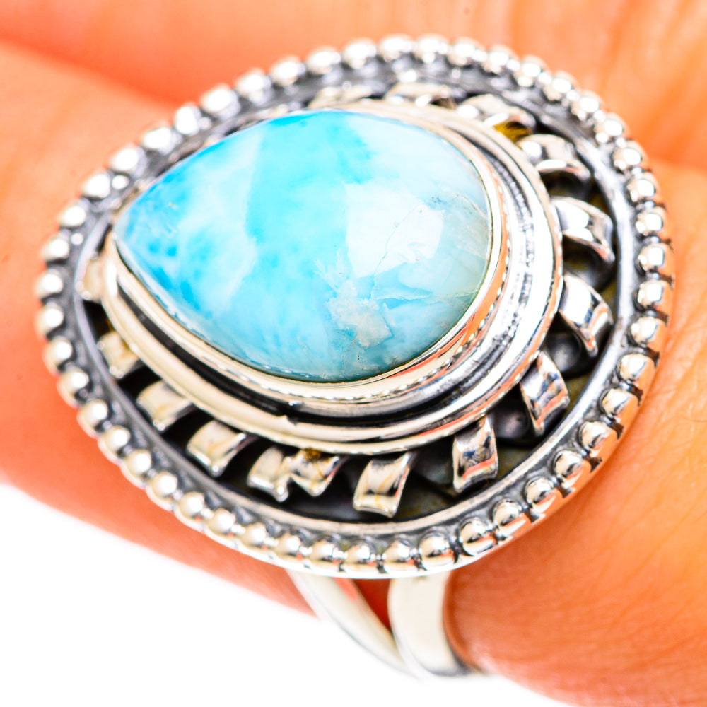 Larimar Rings handcrafted by Ana Silver Co - RING108762