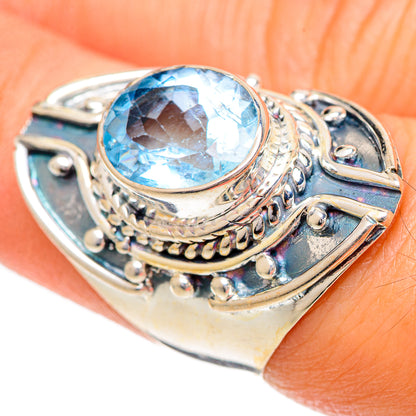Blue Topaz Rings handcrafted by Ana Silver Co - RING108763