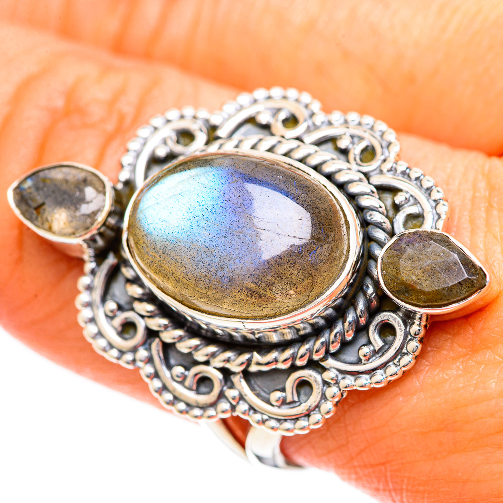 Labradorite Rings handcrafted by Ana Silver Co - RING108764