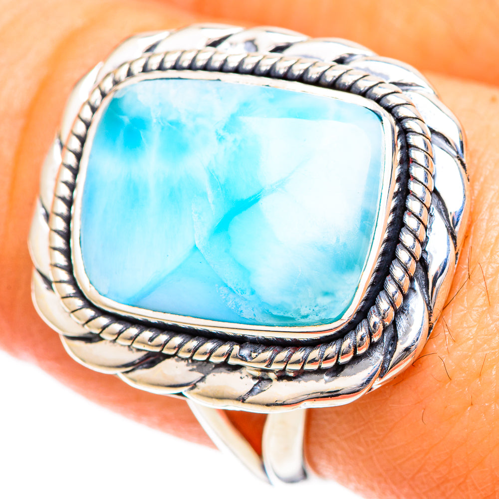 Larimar Rings handcrafted by Ana Silver Co - RING108765