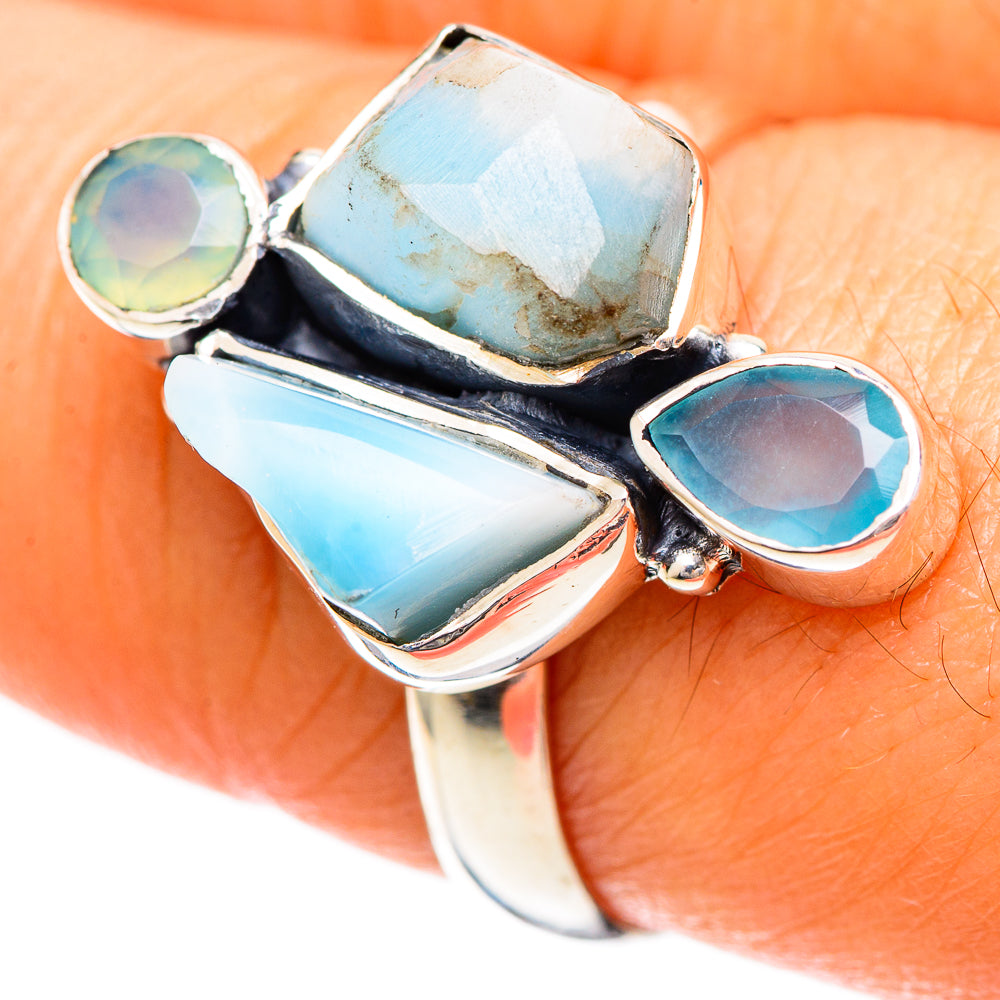 Larimar Rings handcrafted by Ana Silver Co - RING108766