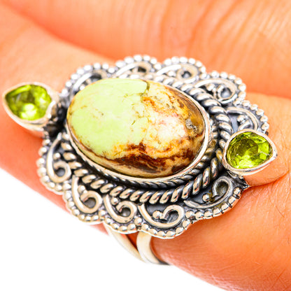 Lemon Chrysoprase Rings handcrafted by Ana Silver Co - RING108768