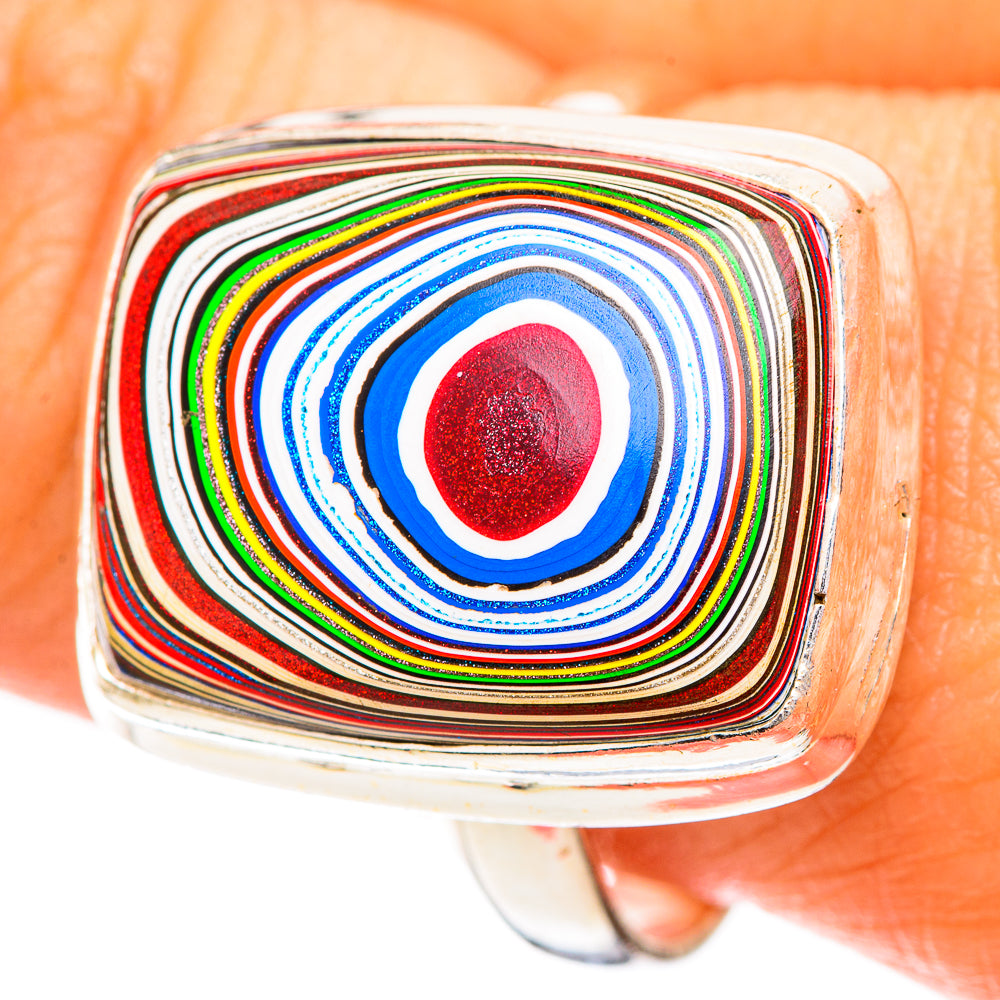 Fordite Rings handcrafted by Ana Silver Co - RING108788