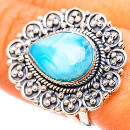 Larimar Rings handcrafted by Ana Silver Co - RING108789