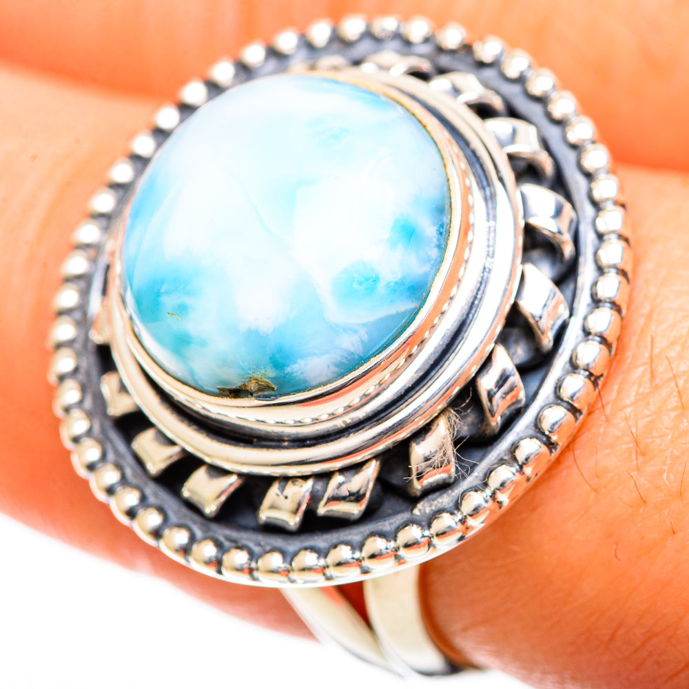 Larimar Rings handcrafted by Ana Silver Co - RING108791