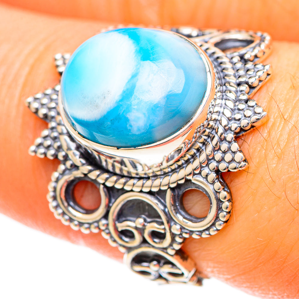 Larimar Rings handcrafted by Ana Silver Co - RING108794