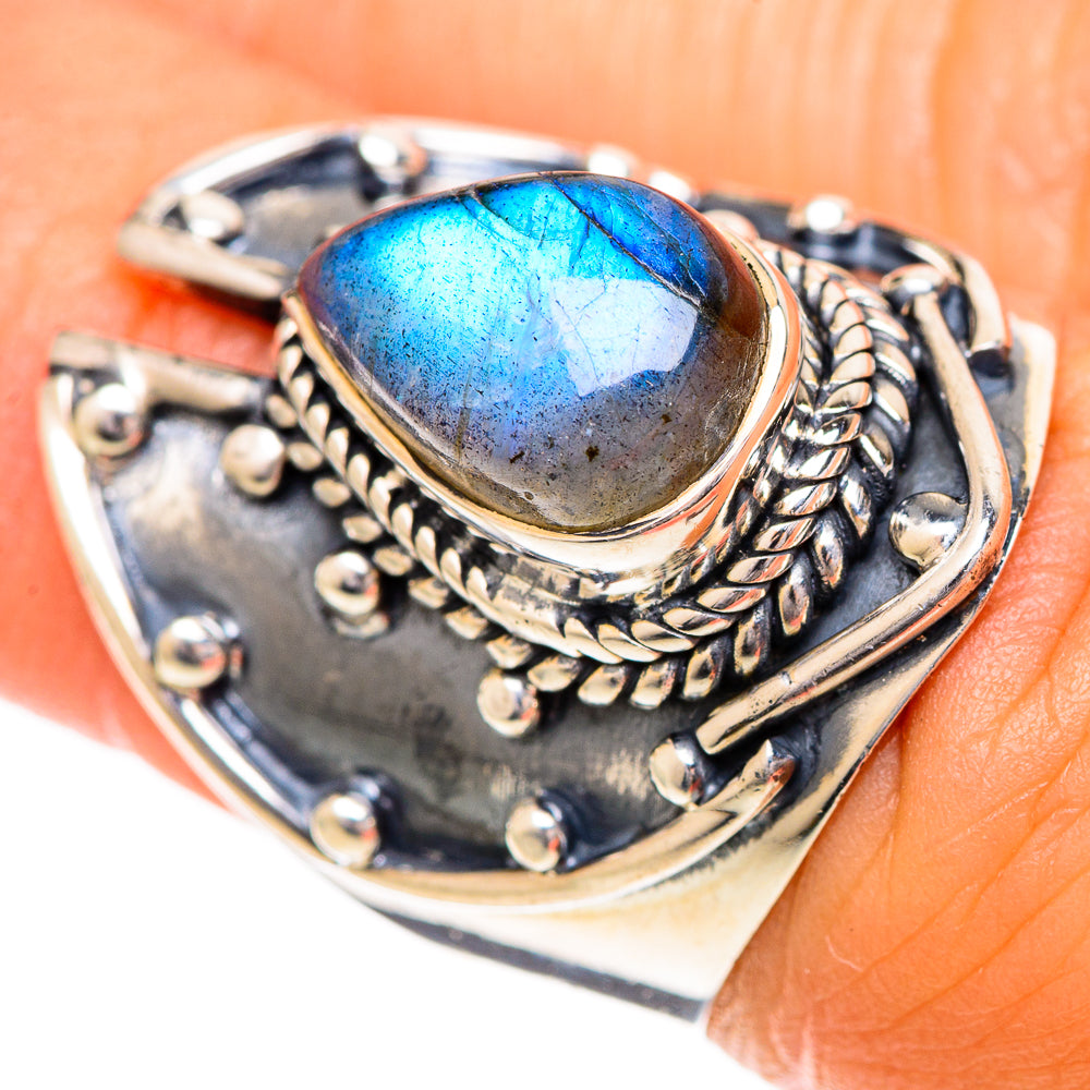 Labradorite Rings handcrafted by Ana Silver Co - RING108796