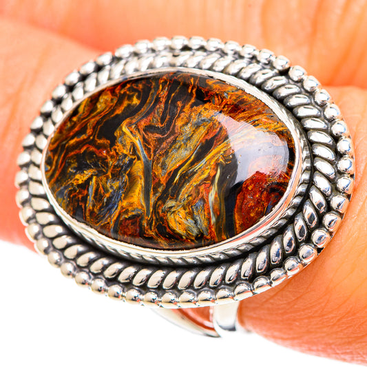 Golden Pietersite Rings handcrafted by Ana Silver Co - RING108813