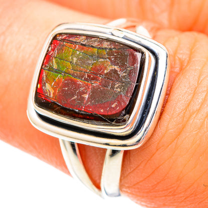 Ammolite Rings handcrafted by Ana Silver Co - RING108820