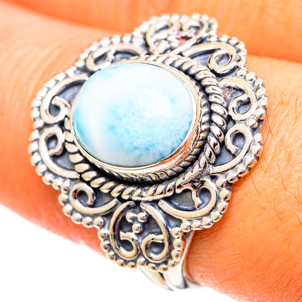 Larimar Rings handcrafted by Ana Silver Co - RING108822