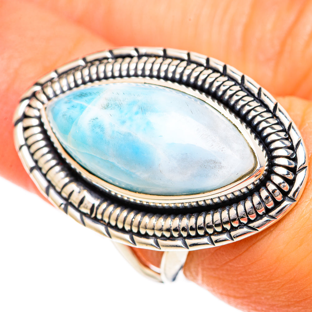 Larimar Rings handcrafted by Ana Silver Co - RING108826