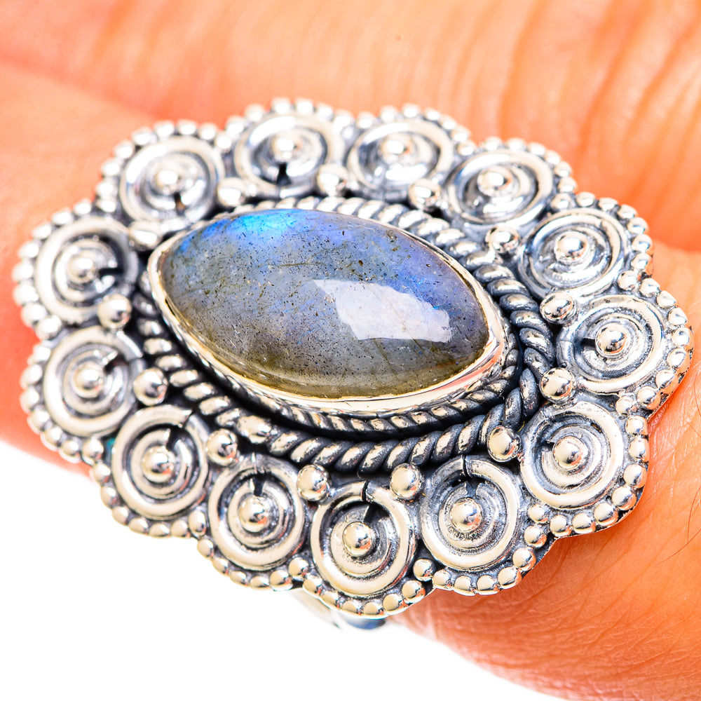 Labradorite Rings handcrafted by Ana Silver Co - RING108830