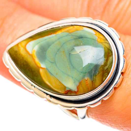 Polychrome Jasper Rings handcrafted by Ana Silver Co - RING108837
